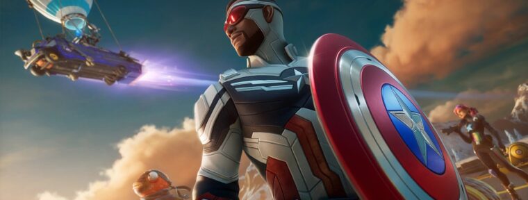 Сэм Уилсон в образе нового Капитана Америки добрался до Fortnite