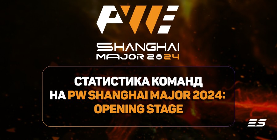 Итоговая статистика команд на PW Shanghai Major 2024: Opening Stage