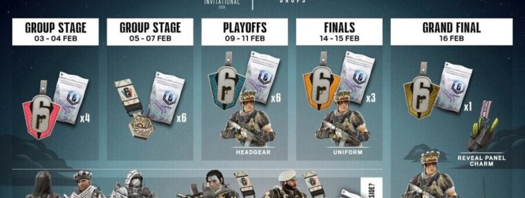 Какие награды можно получить за просмотр Six Invitational 2025 через Twitch Drops