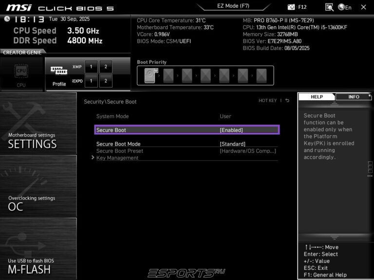 секьюр бут мси