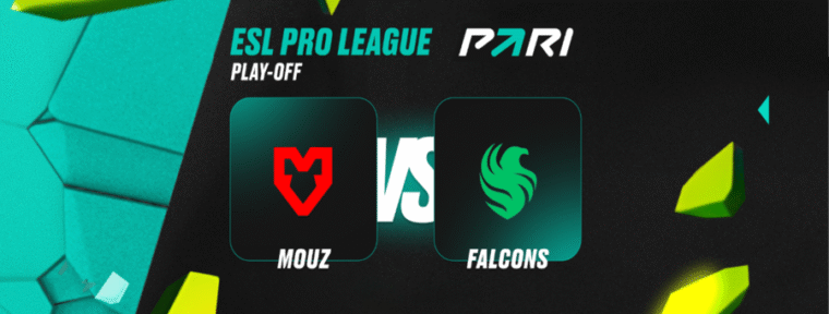PARI: Falcons — фавориты в матче с MOUZ в полуфинале ESL Pro League Season 22 по CS2