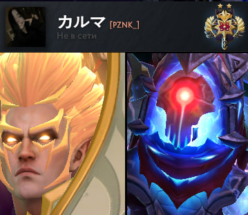 Примеры витрины мини-профилей игрока в Dota 2