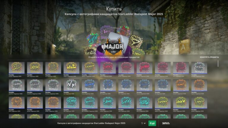 Капсула стикеров кс2 Будапешт 2025 Авторграфы кандидатов