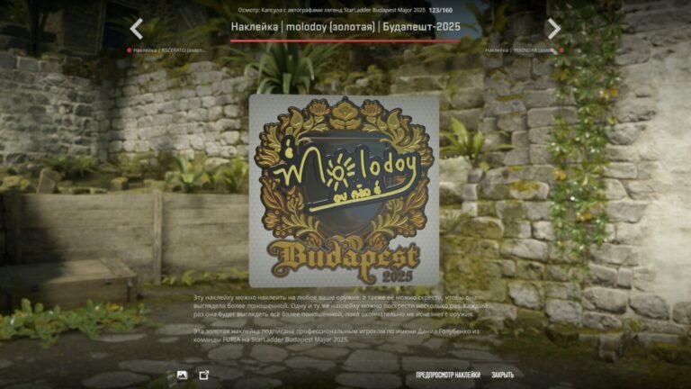 Наклейка Будапешт 2025 молодой