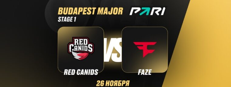Аналитики PARI: FaZe Clan расправятся с RED Canids в матче на StarLadder Budapest Major по CS2