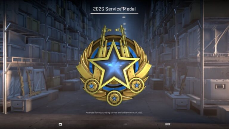 Медаль за службу КС2 2026 Синяя Голубая