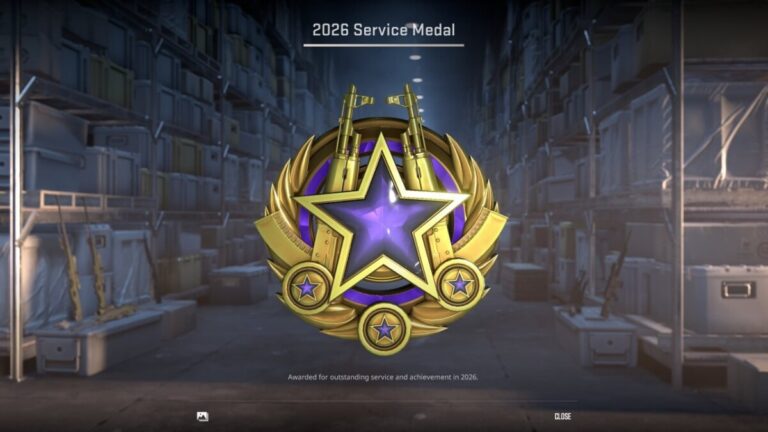 Медаль за службу КС2 2026 Фиолетовая