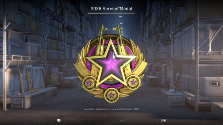 Медаль за службу КС2 2026 Розовая