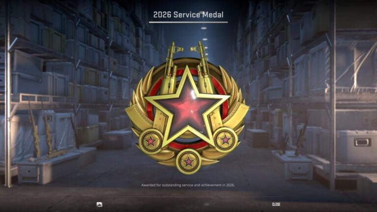 Медаль за службу КС2 2026 Красная